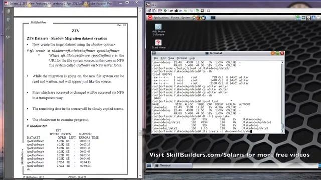 ZFS New Features in Oracle Solaris 11 - Shadow Migration смотреть онлайн