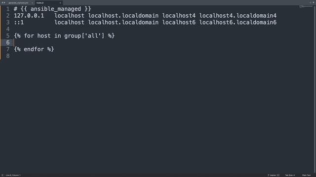 Generate hosts file - loop in file template - Ansible module template смотреть онлайн