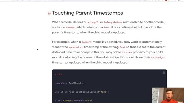 Eloquent touch() and $touches: Update Timestamps смотреть онлайн