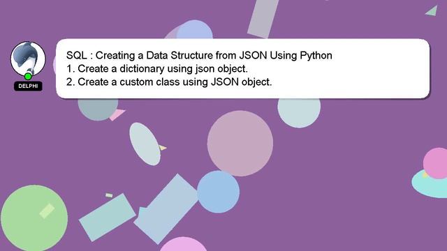 SQL : Creating a Data Structure from JSON Using Python смотреть онлайн