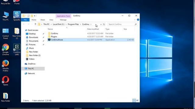 Uninstall ConEmu (x64) In Windows 10