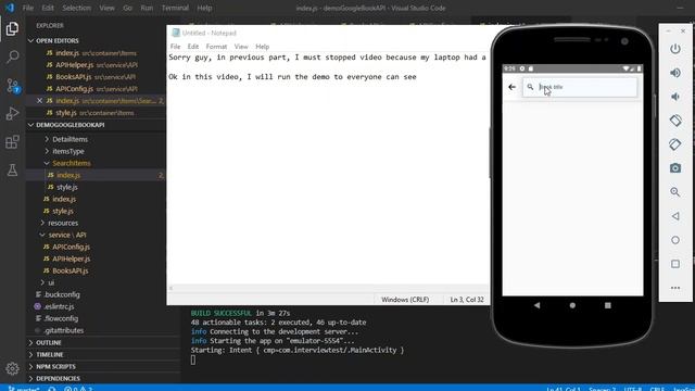 React Native: Books App with Google Books API and React Hooks - Part 2.2: Demo смотреть онлайн