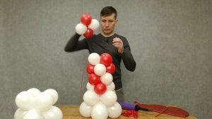 Стойка из шаров с сердцем: как сделать столбик из воздушных шариков своими руками