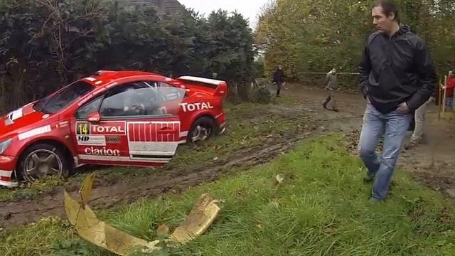 Rally Condroz ES13 Goesnes Peugeot 307 WRC crash смотреть онлайн