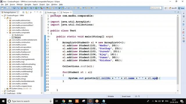 Comparable & Comparator By Madhu Vundavalli смотреть онлайн