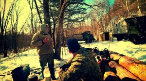 ОБУСТРОЙСТВО ТАБОРА НА НОВОМ МЕСТЕ ДЛЯ СТРОЙКИ.