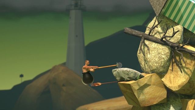 Мужик в котле с молотом в GettingOverIt  #1 - Twins2bro