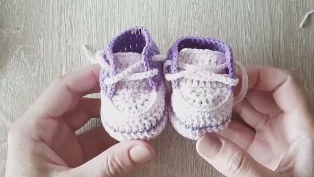 Вязание крючком - Ботиночки для вязаных игрушек. смотреть онлайн