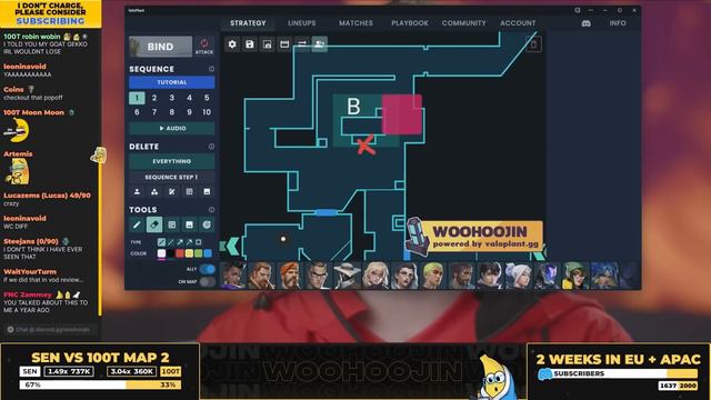 Woohoojin Reacts to SEN vs 100T | Champions Tour 2024: Americas Kickoff смотреть онлайн