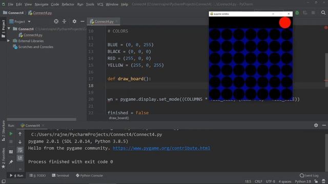 Setting up and drawing the board | Connect 4 Tutorial with Pygame #1 смотреть онлайн
