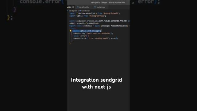Integrate sendgrid with nextjs with typescript #nextjs13 #sendgrid #typescript #coding #javascript смотреть онлайн