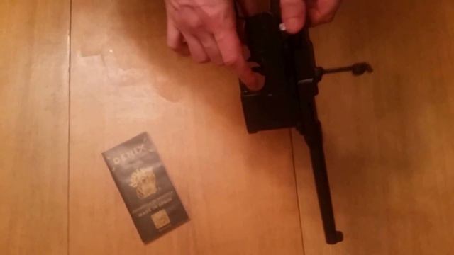 Пистолет Маузер к-96 с деревянным прикладом-кобурой, Denix replica 1025 смотреть онлайн