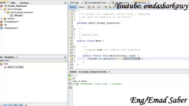 14 | Java Programming Course | Escape Sequences смотреть онлайн