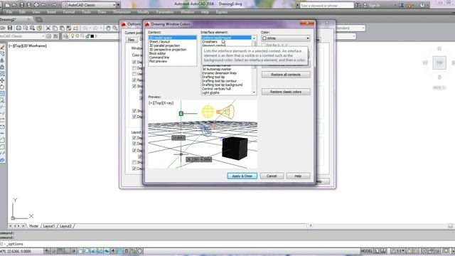 How to change background color in autocad ? смотреть онлайн