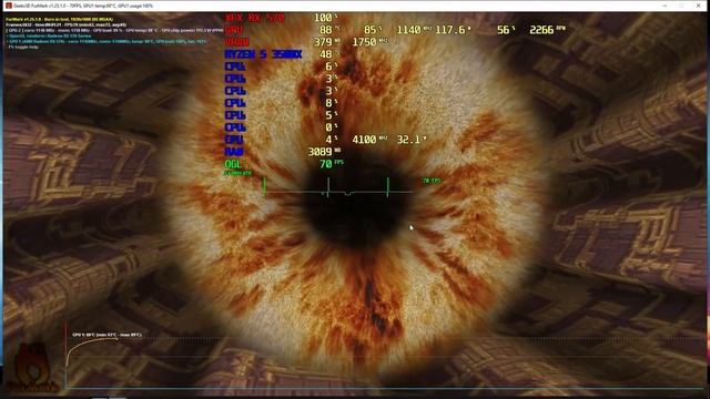 XFX RX 570 FURMARK SCORE AND STRESS ???TEST OC MODE