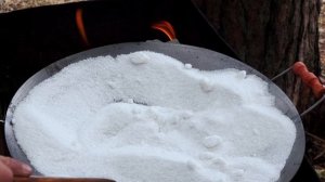 Подготовка стольного нового саджа к работе или костровая сковорода.