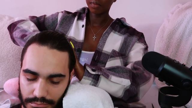 {ASMR} Most Relaxing Wet Hairplay Styling on Caucasian Hair. ~ Water spray bottle sounds. смотреть онлайн
