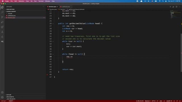 Leetcode 1290 Convert Binary Number in a Linked List to Integer смотреть онлайн