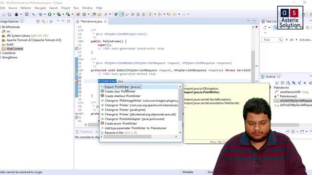 Palindrome Servlet |YCMOU TYBCA Adv Java Practical 1.2 | Asterix Solution смотреть онлайн