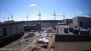 ? Работа башенных кранов: КБ-408.21, КБ-405.1А. ЖК Новоград Монино. Пос.Монино.