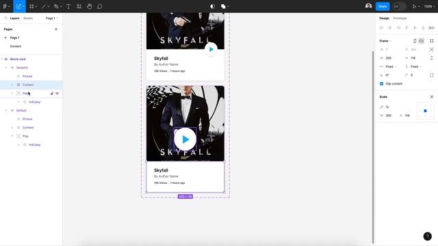 Figma Tutorial: Crafting Interactive Video Card Experiences смотреть онлайн