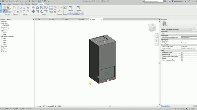 REVIT MEP 2019: HOW TO CREATE SIMPLE MECHANICAL EQUIPMENT WITH CONNECTORS смотреть онлайн