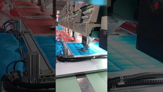 How to embroidery on mattress border for logos and patterns by Richpeace mattress border machine смотреть онлайн