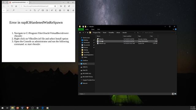 Solution: VirtualBox Error in supR3HardenedWinReSpawn смотреть онлайн