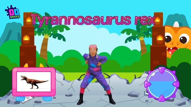 Move Like Dinosaurs! | Kids Dinosaurs Game Quiz | T-Rex, Triceratops | DD Dance | Dragon Dee смотреть онлайн