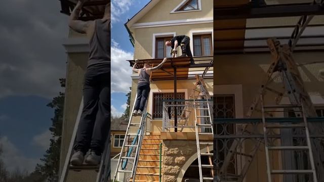 Навесы из поликарбоната в Москве и Московской области смотреть онлайн