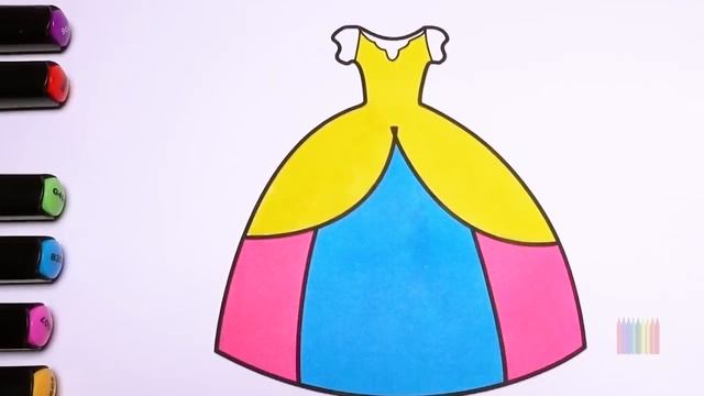 РИСУЕМ КРАСИВОЕ ПЛАТЬЕ ДЛЯ ДЕВОЧЕК УЧИМСЯ РИСОВАТЬ ДЛЯ ДЕТЕЙ смотреть онлайн