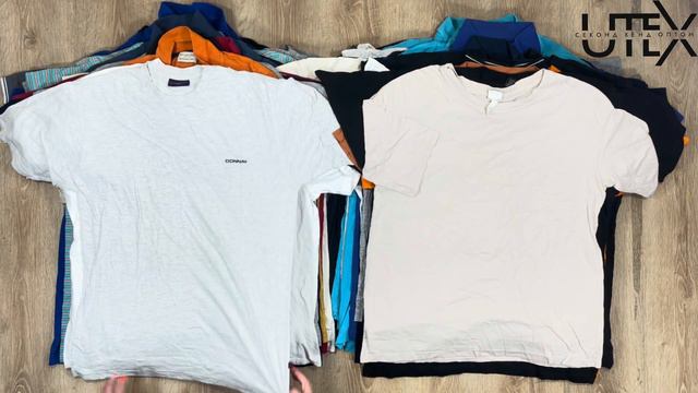 Чоловічі футболки, 1 сорт + екстра 5,5 €/кг ( 25 кг ) UTEX Секонд Хенд оптом Ютекс смотреть онлайн