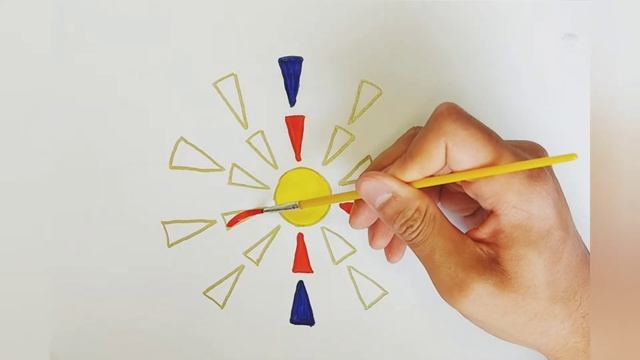 Рисуем радужное солнышко! Как нарисовать солнце? смотреть онлайн