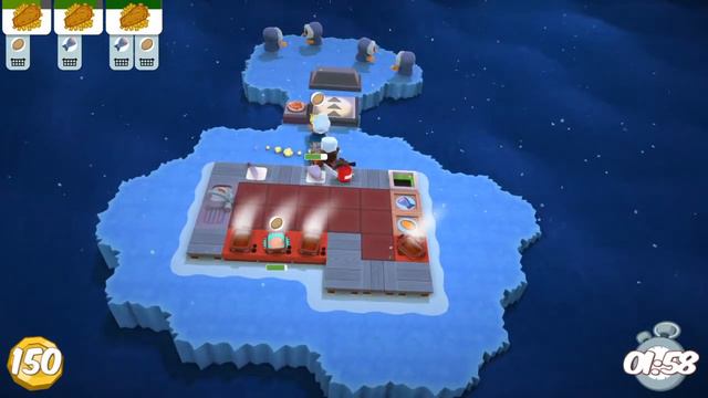 Overcooked уровень 3-1 прохождение на 3 звезды 2 игрока смотреть онлайн