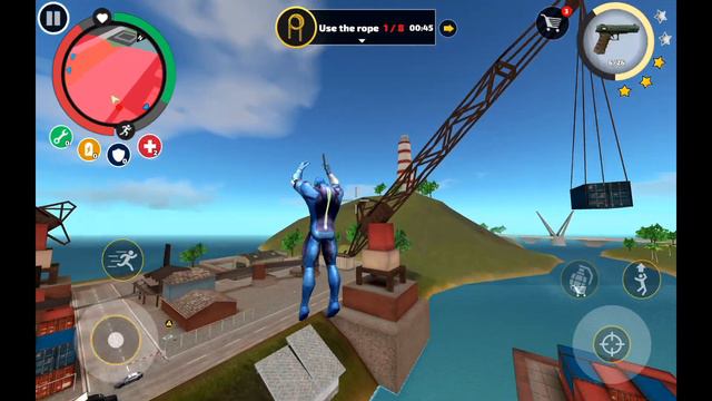 Rope Hero Vice Town - City Superhero Car Challenge Driver Games - Android GamePlay смотреть онлайн