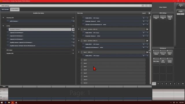 DMX Settings ArtNet смотреть онлайн