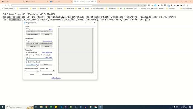 Sofware Integrasi ChatGPT Bot Open AI dengan Telegram V 1 1 смотреть онлайн