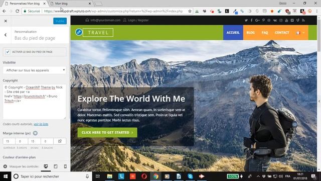 WordPress : ajouter un lien en pied de page du thème OceanWP sur la ligne de Copyright смотреть онлайн