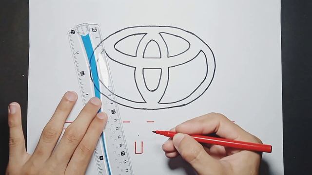 HOW TO DRAW THE TOYOTA LOGO ??"CARS BRANDS LOGO DRAWING SERIES #13 смотреть онлайн