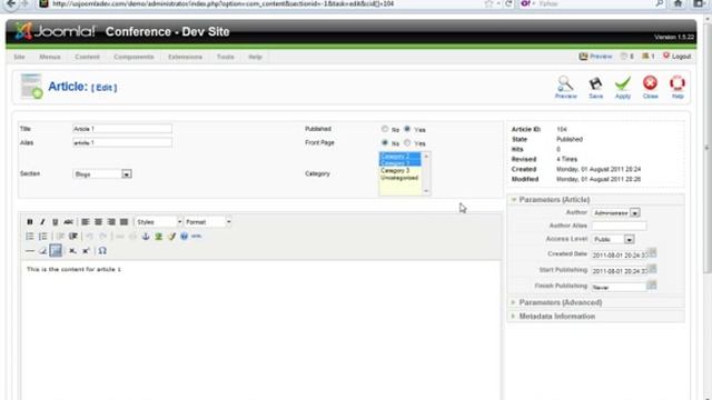 Joomla multi Category Demo.wmv смотреть онлайн