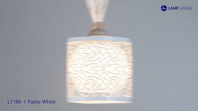 Светильник подвесной Lamplandia Pablo L1186-1 PABLO WHITE, Е27*макс 40Вт смотреть онлайн