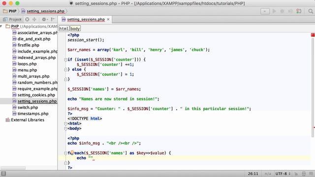 PHP Tutorial - #62 - Storing Arrays In Sessions смотреть онлайн
