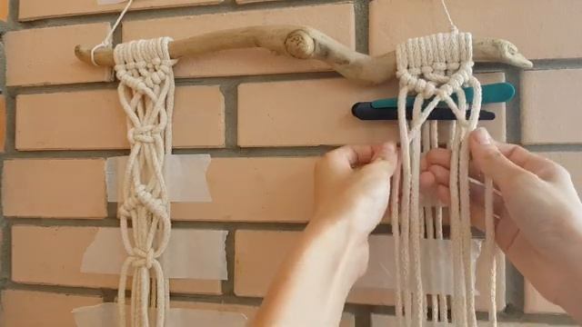DIY Tutorial Boho macrame shelves for beginners Бохо полочка Макраме для начинающих_[360p] смотреть онлайн