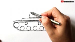 Как нарисовать танк КВ-1