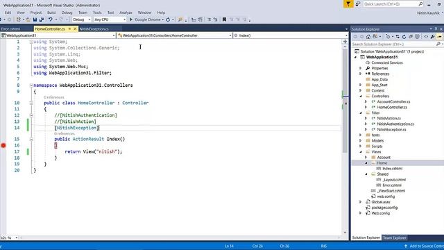 (#61) Custom Exception filter in mvc 5 | mvc tutorial for beginners in .net c# | MVC By Nitish смотреть онлайн