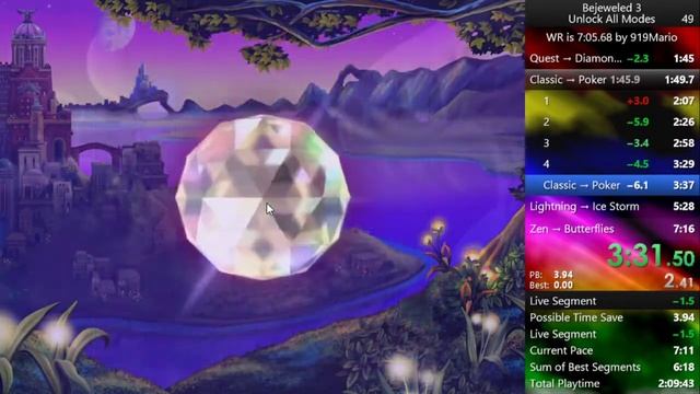 Bejeweled 3 Speedrun - Unlock All Modes in 7:03 смотреть онлайн