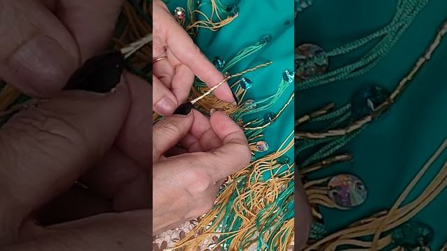 Как собрать стеклярус на платье? #стеклярус#каксобратьстеклярус#украшениенаплатье смотреть онлайн
