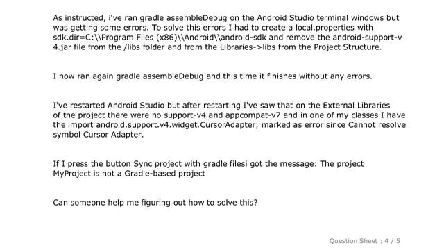 Android : Can't migrate project to Gradle in Android Studio смотреть онлайн
