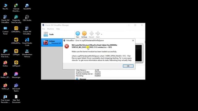 STATUS NO SUCH DEVICE, error in sup3rHerdenedWinReSpawn, VERR_OPEN_FAILED смотреть онлайн