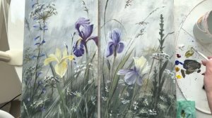 Ирис акрилом. Последние штрихи